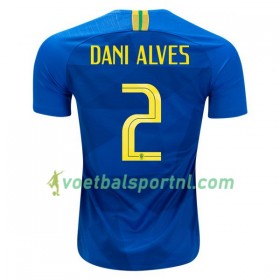 Brazilië Dani Alves 2 Uit Shirt WK voetbal 2018